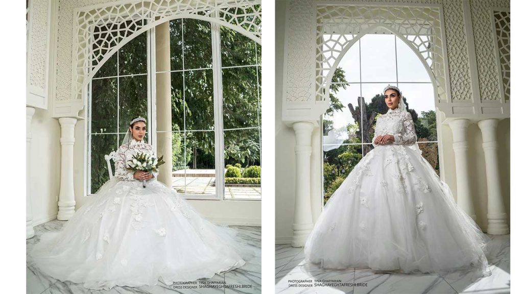 لباس عروس عربی پف دار