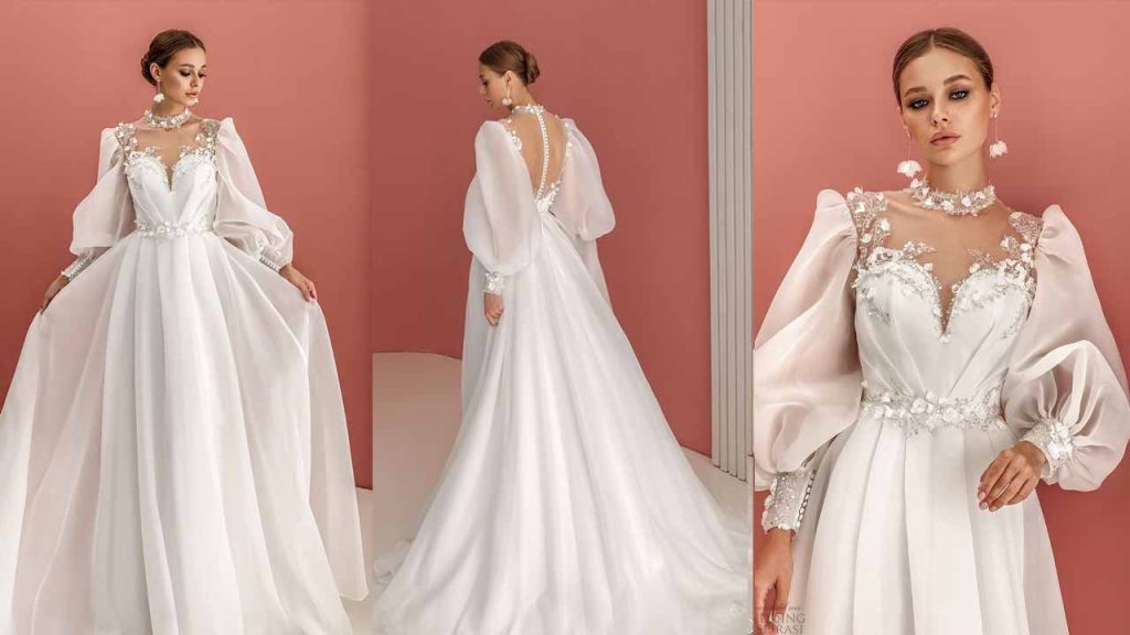 انواع لباس عروس جدید 2023 | لباس عروس‌های کار شده با ظرافت