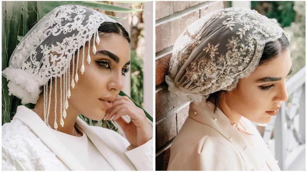 کلاه مجلسی زنانه برای عروسی | ست کت شلوار زنانه با توربان